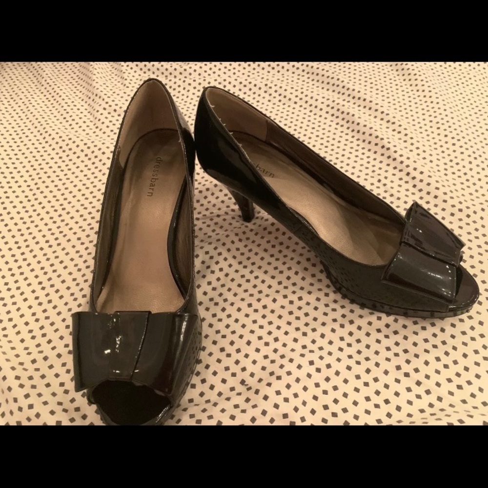 Black old style heels
